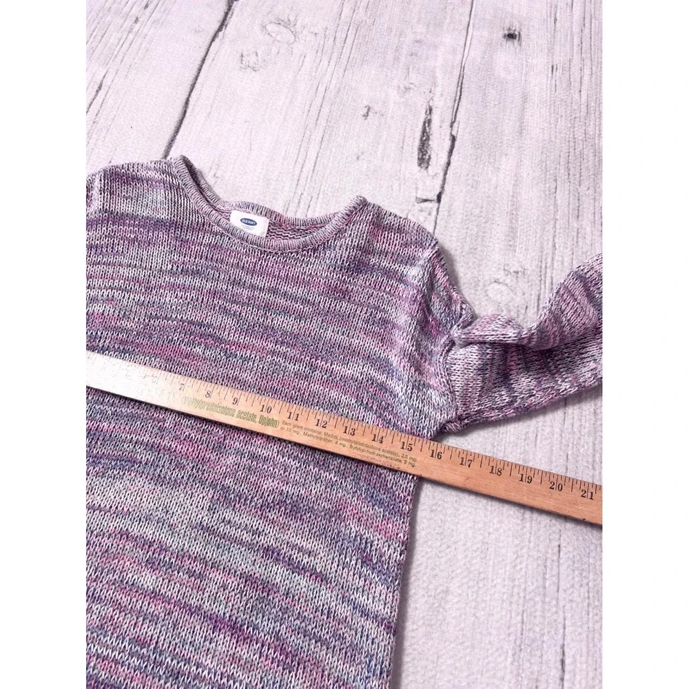 Old Navy Kids Girls XL 14‎ Multicolored Striped Knit Sweater 100% Cotton